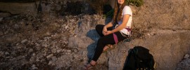 Lindsey Carlson, a junior in information science and technology, is a member of Missouri S&T’s Climbing Club, where she learns to climb obstacles both physical and mental.