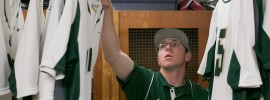 Patrick Murphy prepares the Missouri S&T baseball team’s uniforms before a game against Drury University.