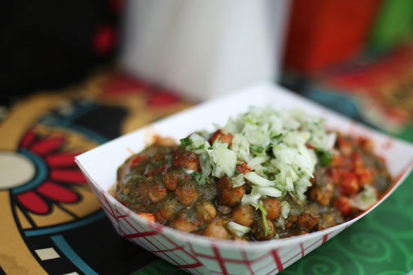 The samosa chole - pictured here - is the biggest seller at Bombay Food Junkies. 