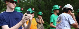 Students participate in explosives camp demolition at S&T's underground mine.